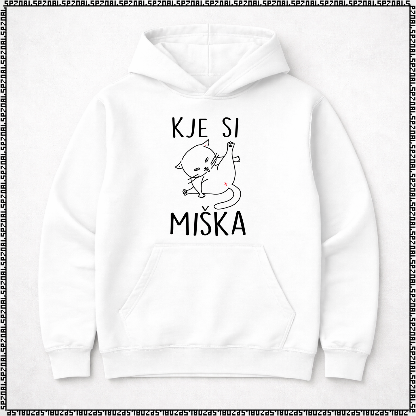 pulover s kapuco "kje si miška"