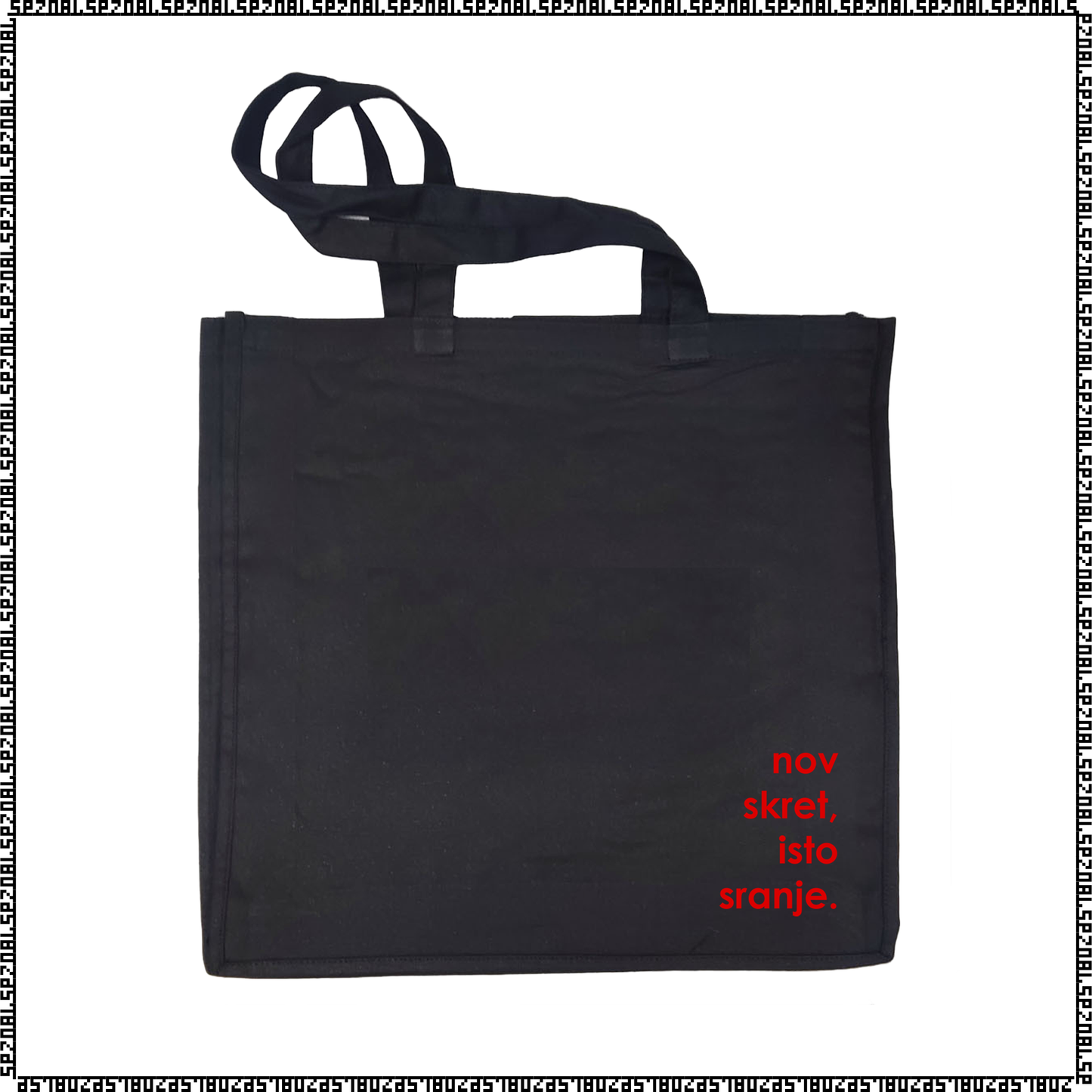 nakupovalna vreča "nov skret isto sranje"