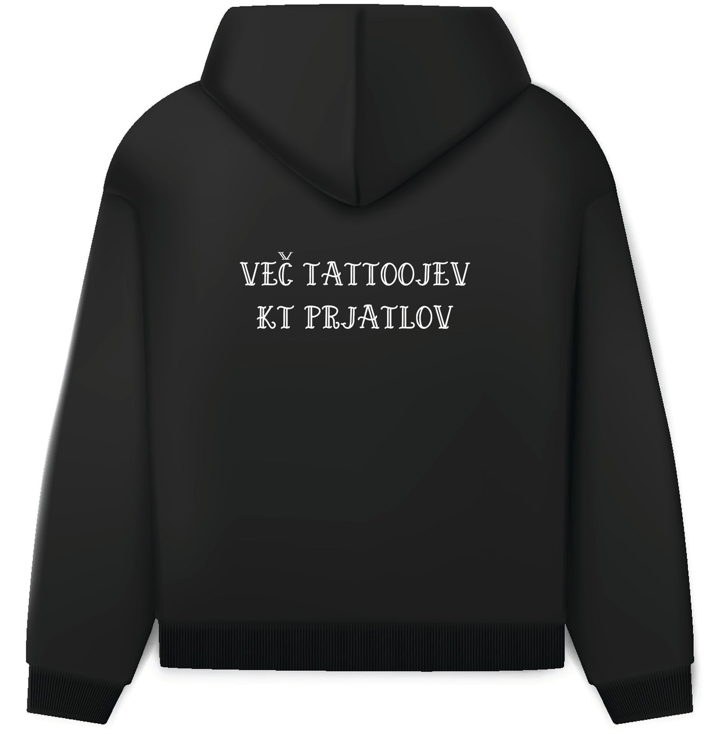 več tatoojev k prjatlov hoodie