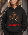 pulover s kapuco "mamuti" - lifestyle črn crop