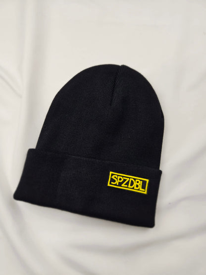 Beanie iz organskega bombaža SPZDBL našitek
