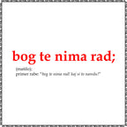 pulover s kapuco "bog te nima rad"
