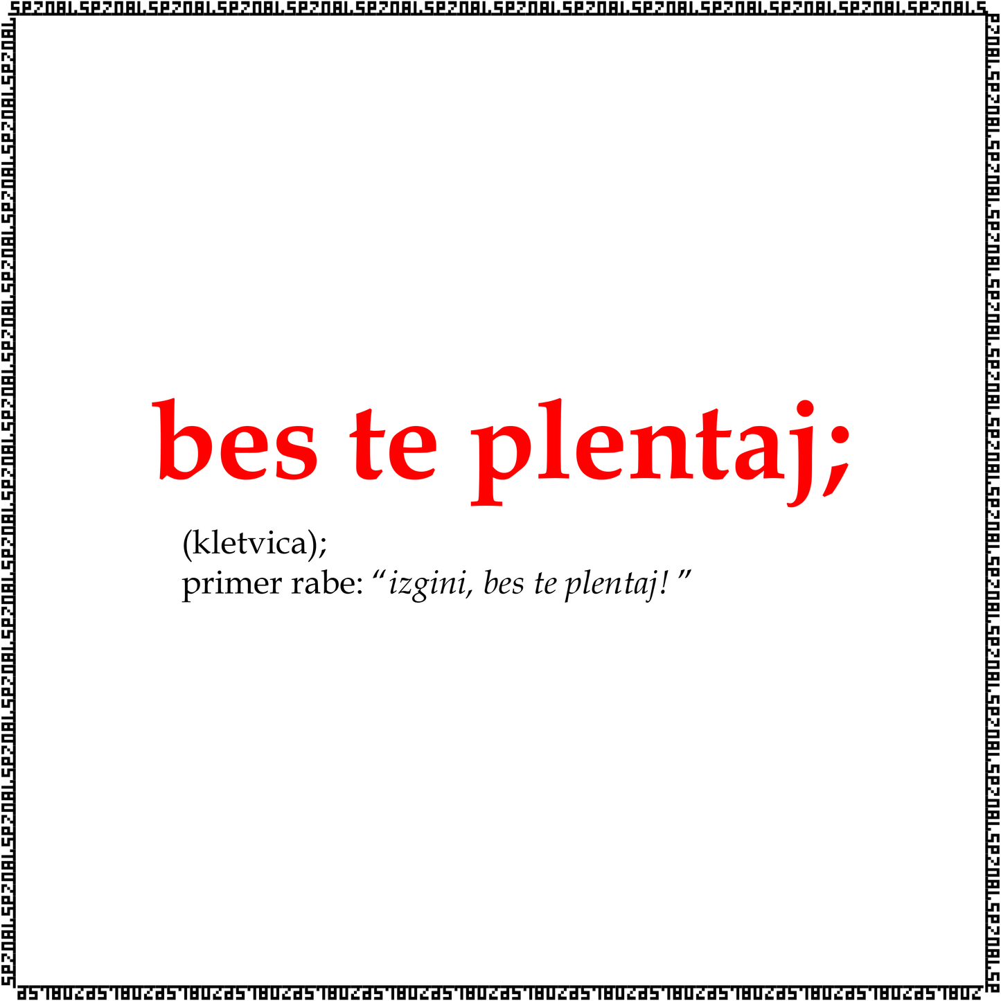 pulover s kapuco "bes te plentaj"