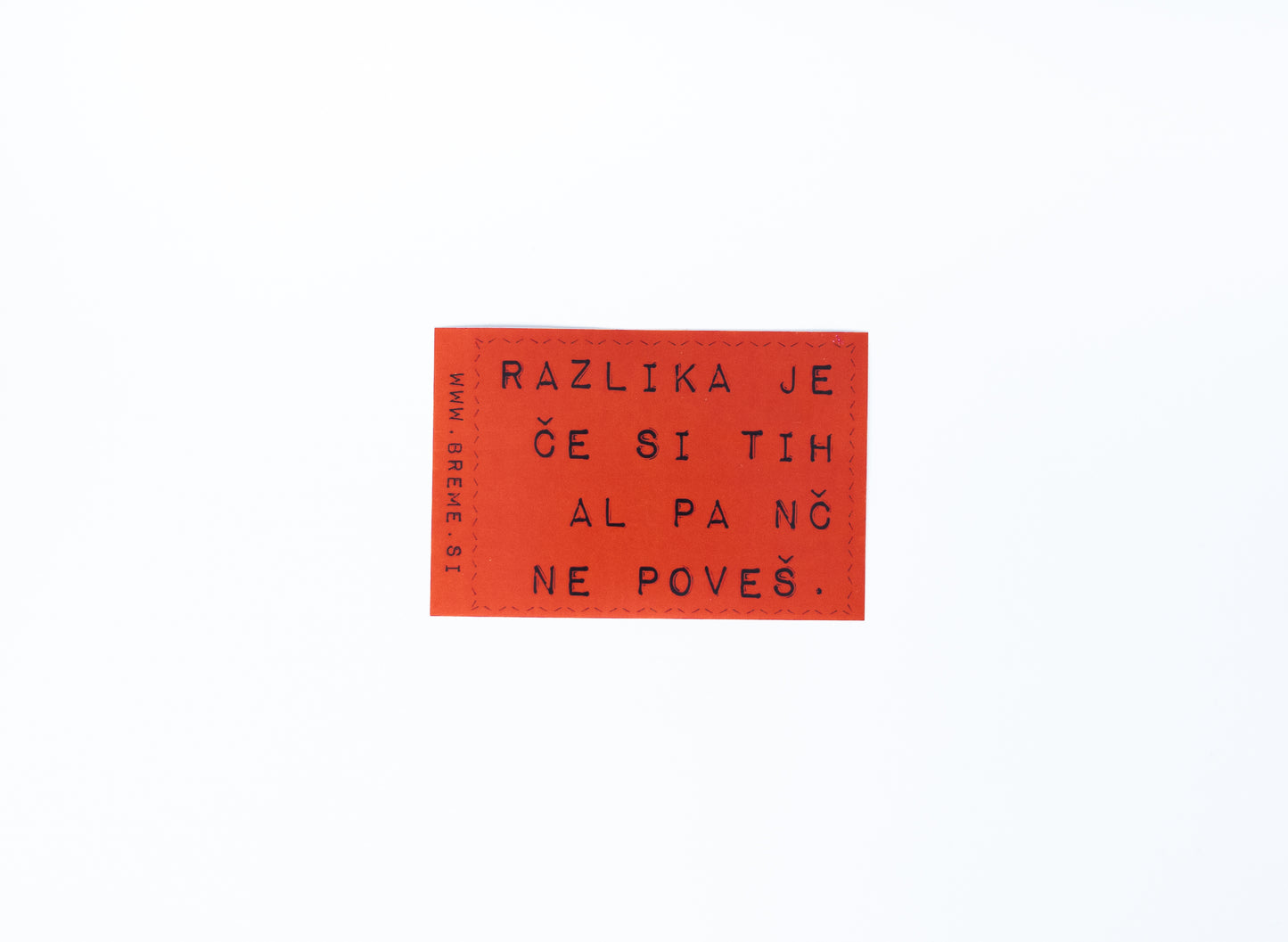 Na vreme odporna nalepka KOS