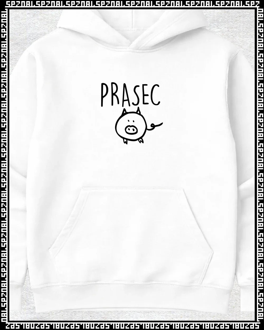 pulover s kapuco "prasec"