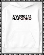pulover s kapuco "življenje je na porno"