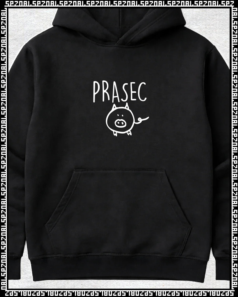pulover s kapuco "prasec"