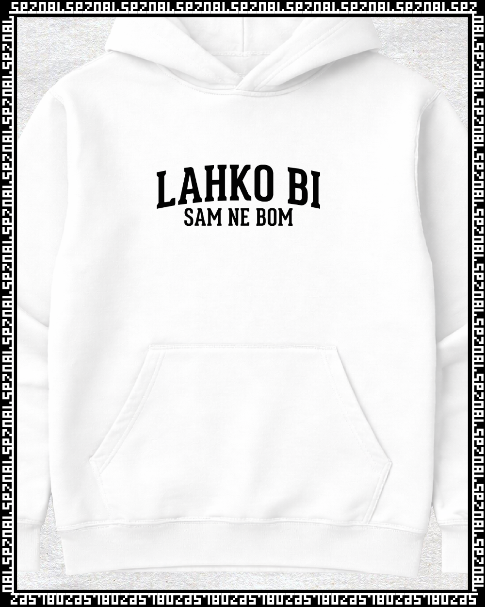 pulover s kapuco "lahko bi, sam ne bom"