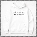 pulover s kapuco "več tattoojev kt prjatlov"