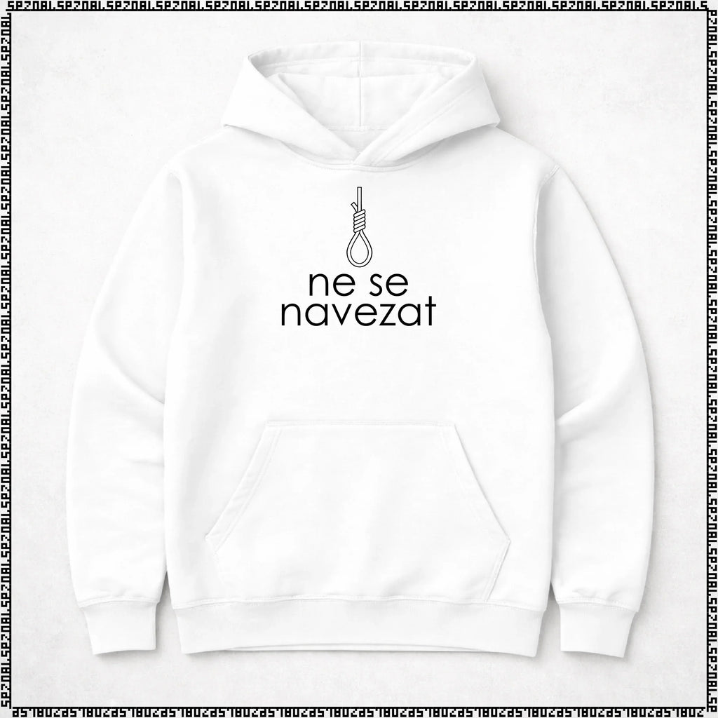pulover s kapuco "ne se navezat"