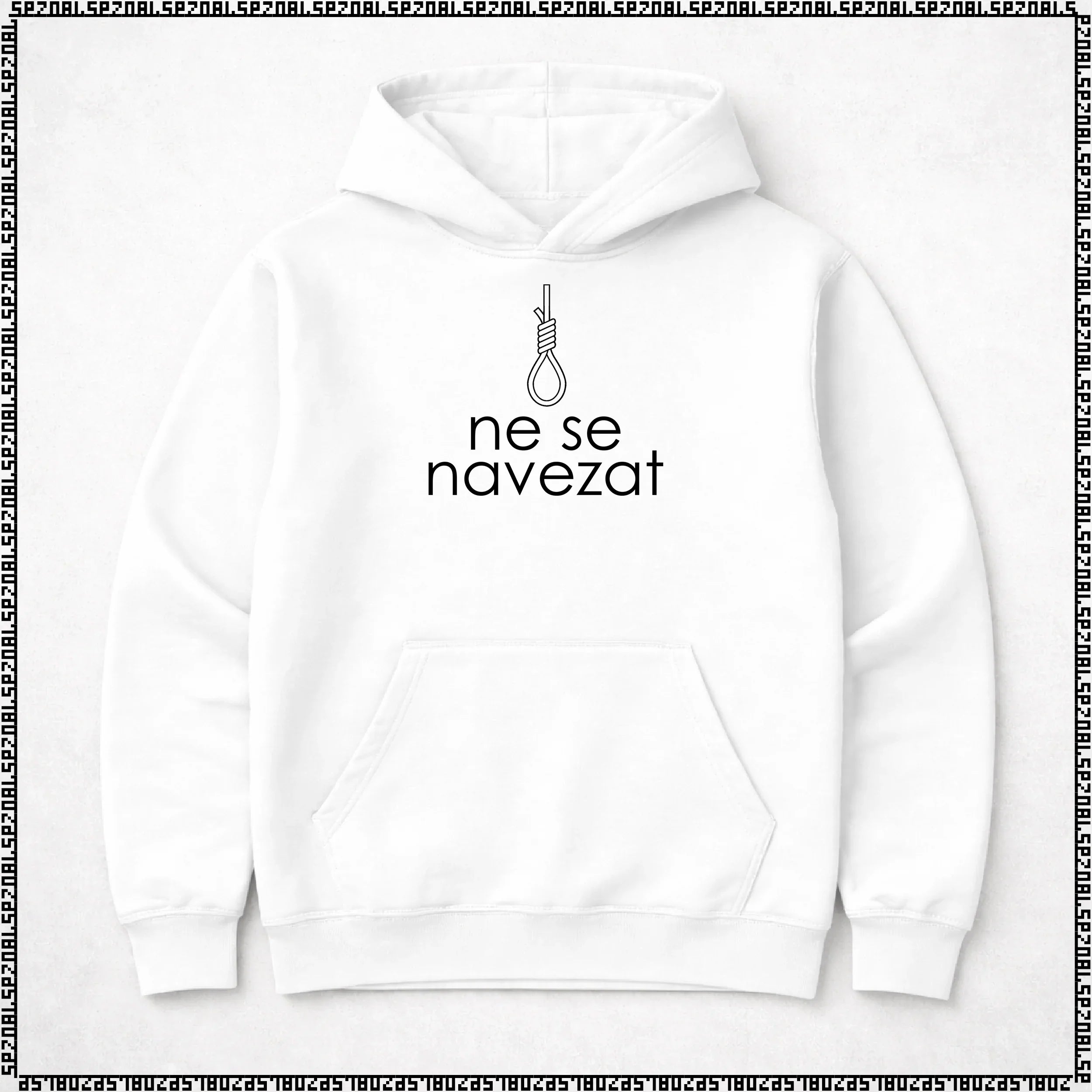 pulover s kapuco "ne se navezat"