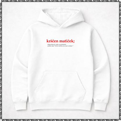 pulover s kapuco "krščen matiček"
