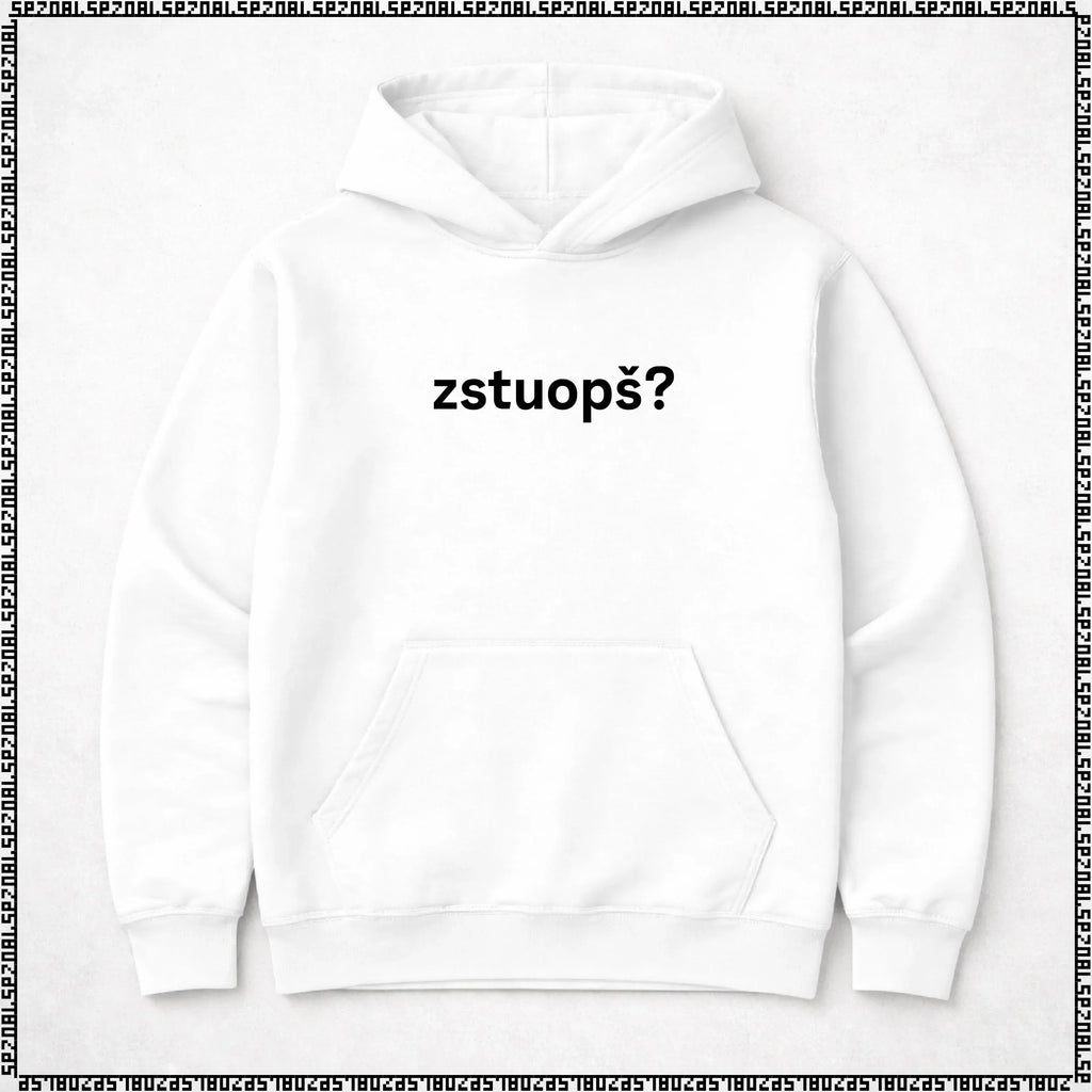 pulover s kapuco "zstuopš?