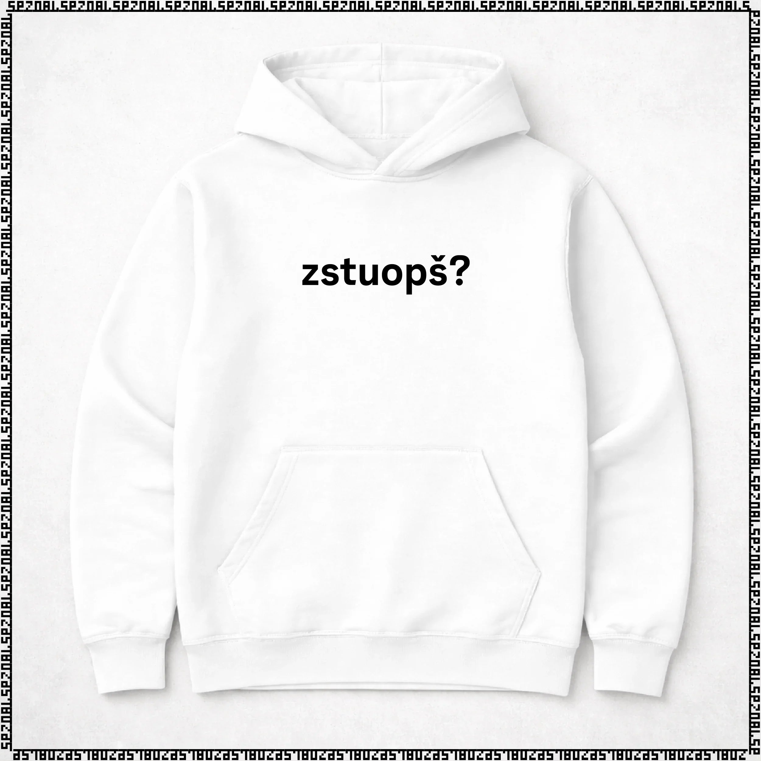 pulover s kapuco "zstuopš?