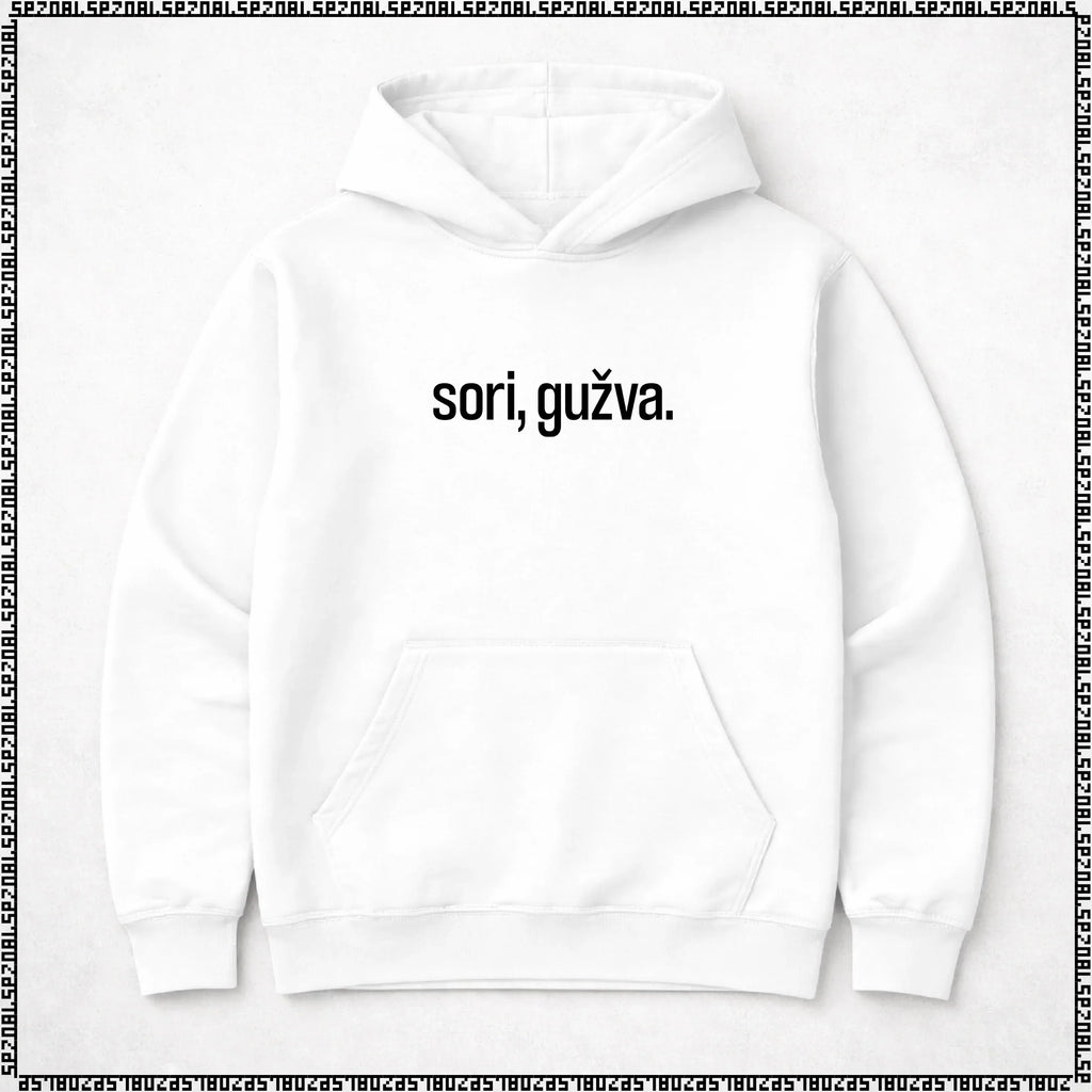 pulover s kapuco "sori, gužva"