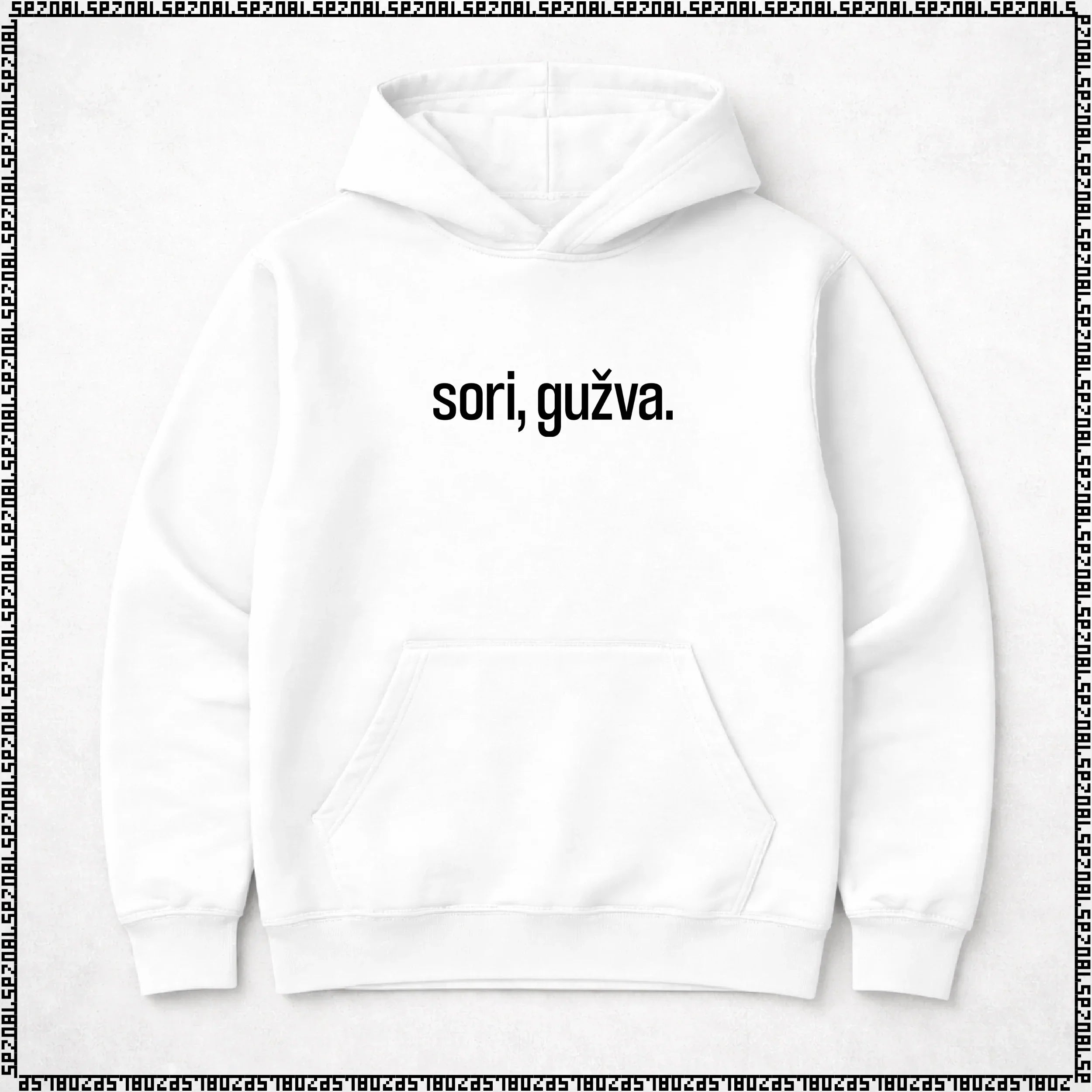 pulover s kapuco "sori, gužva"