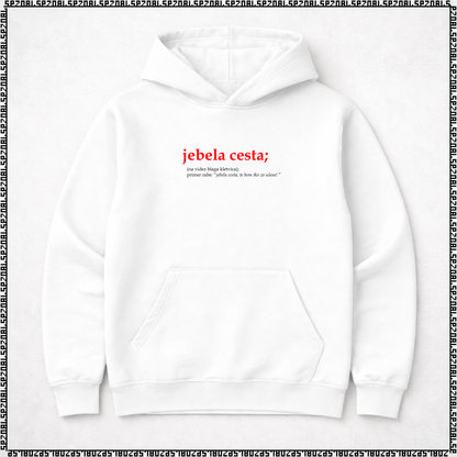 pulover s kapuco "jebela cesta"