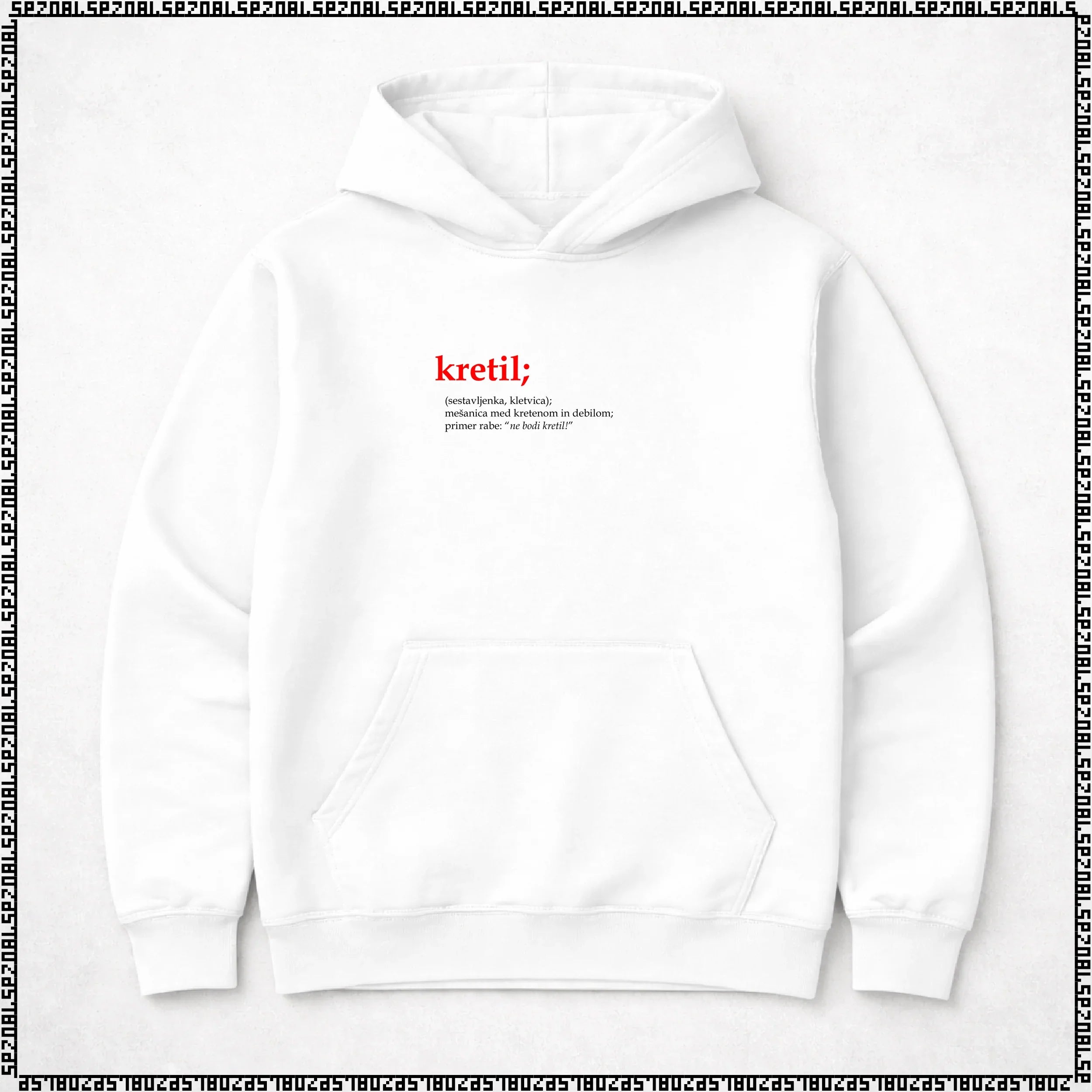 pulover s kapuco "kretil"