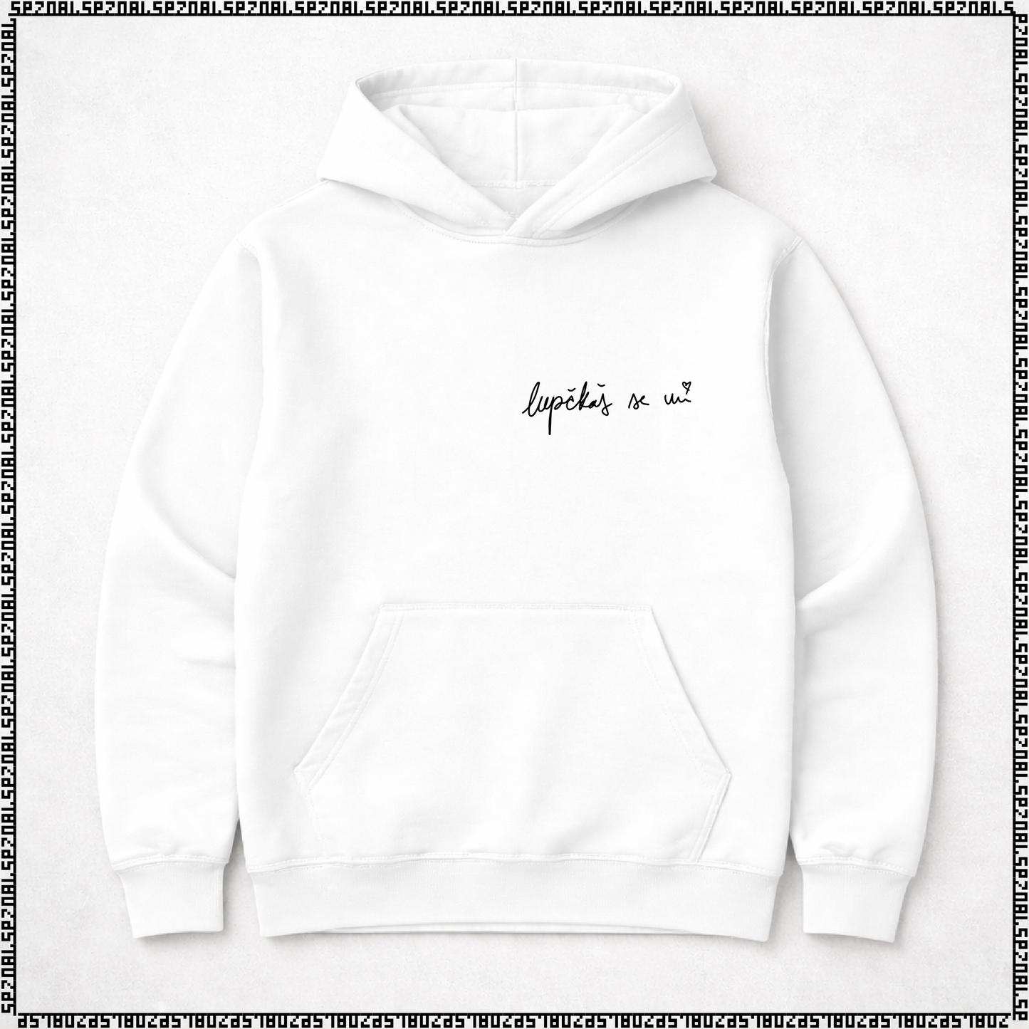 pulover s kapuco "lupčkaš se mi"