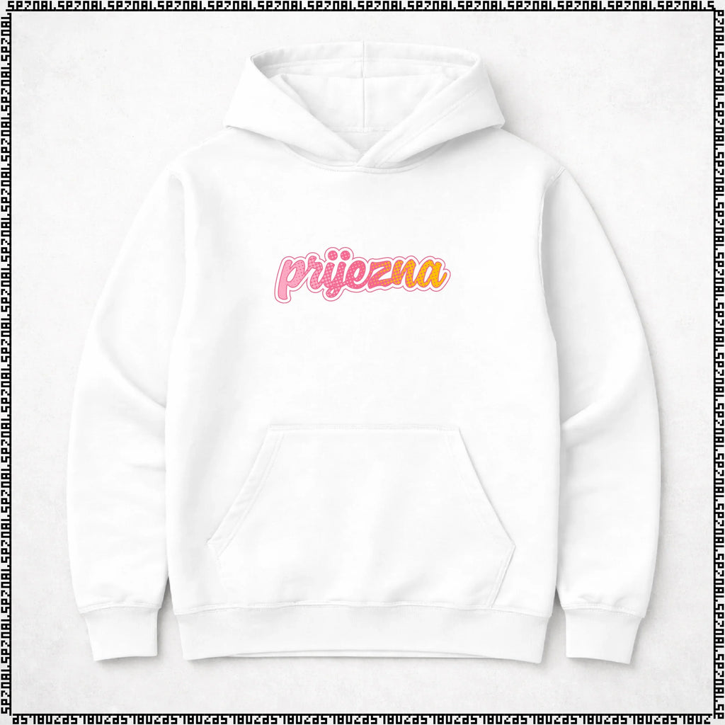 pulover s kapuco "prijezna"