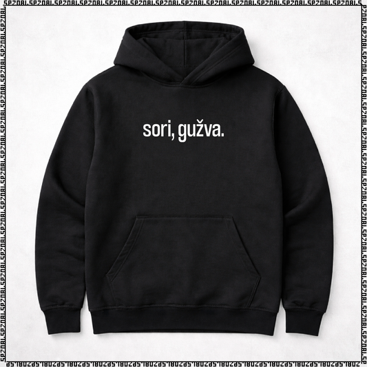 pulover s kapuco "sori, gužva"