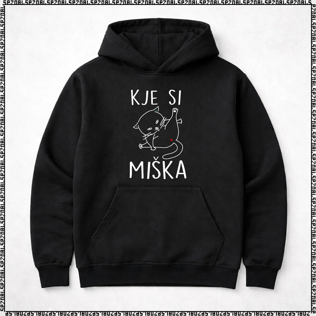 pulover s kapuco "kje si miška"