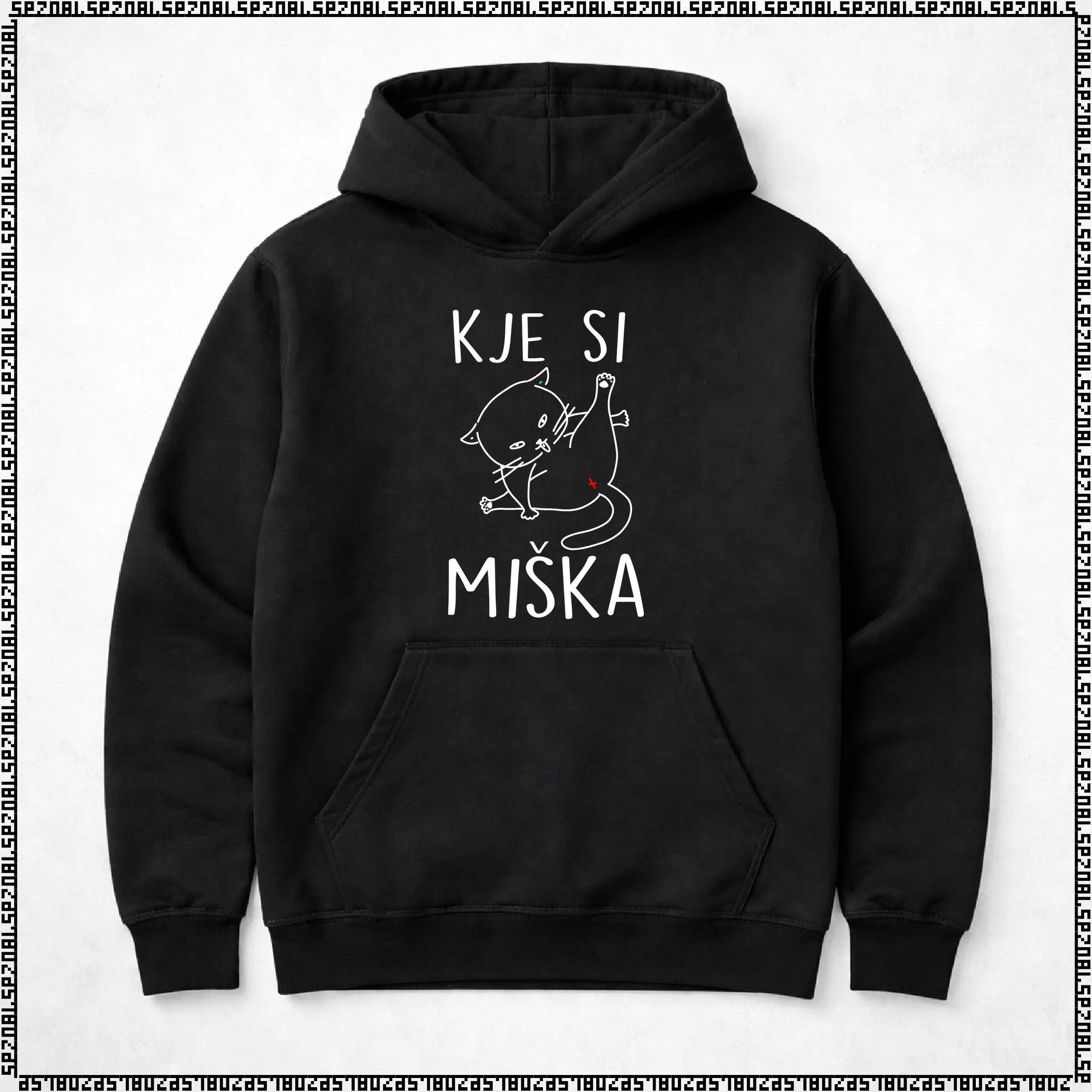 pulover s kapuco "kje si miška"