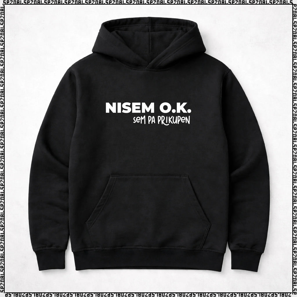 pulover s kapuco "nisem ok, sem pa prikupen"