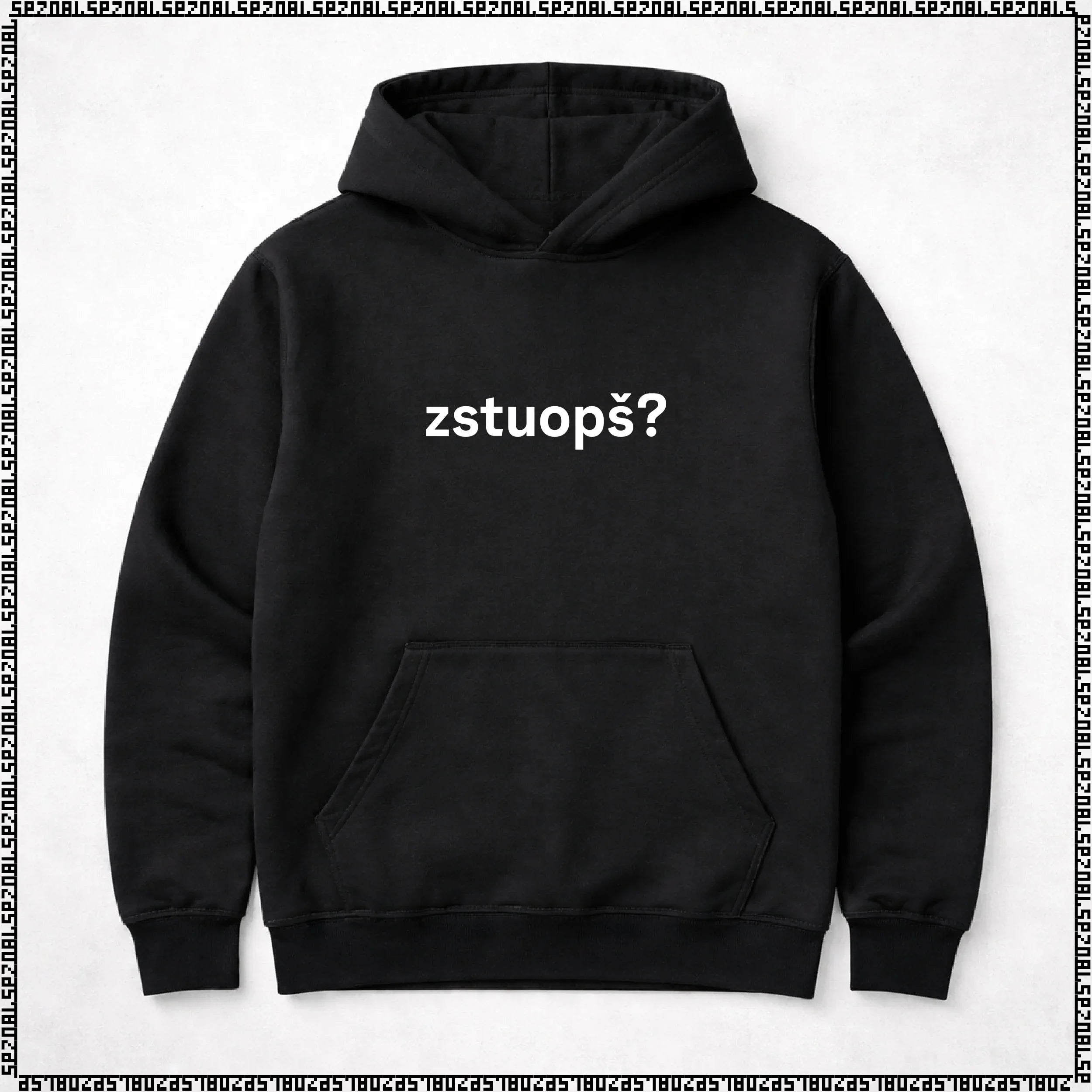 pulover s kapuco "zstuopš?