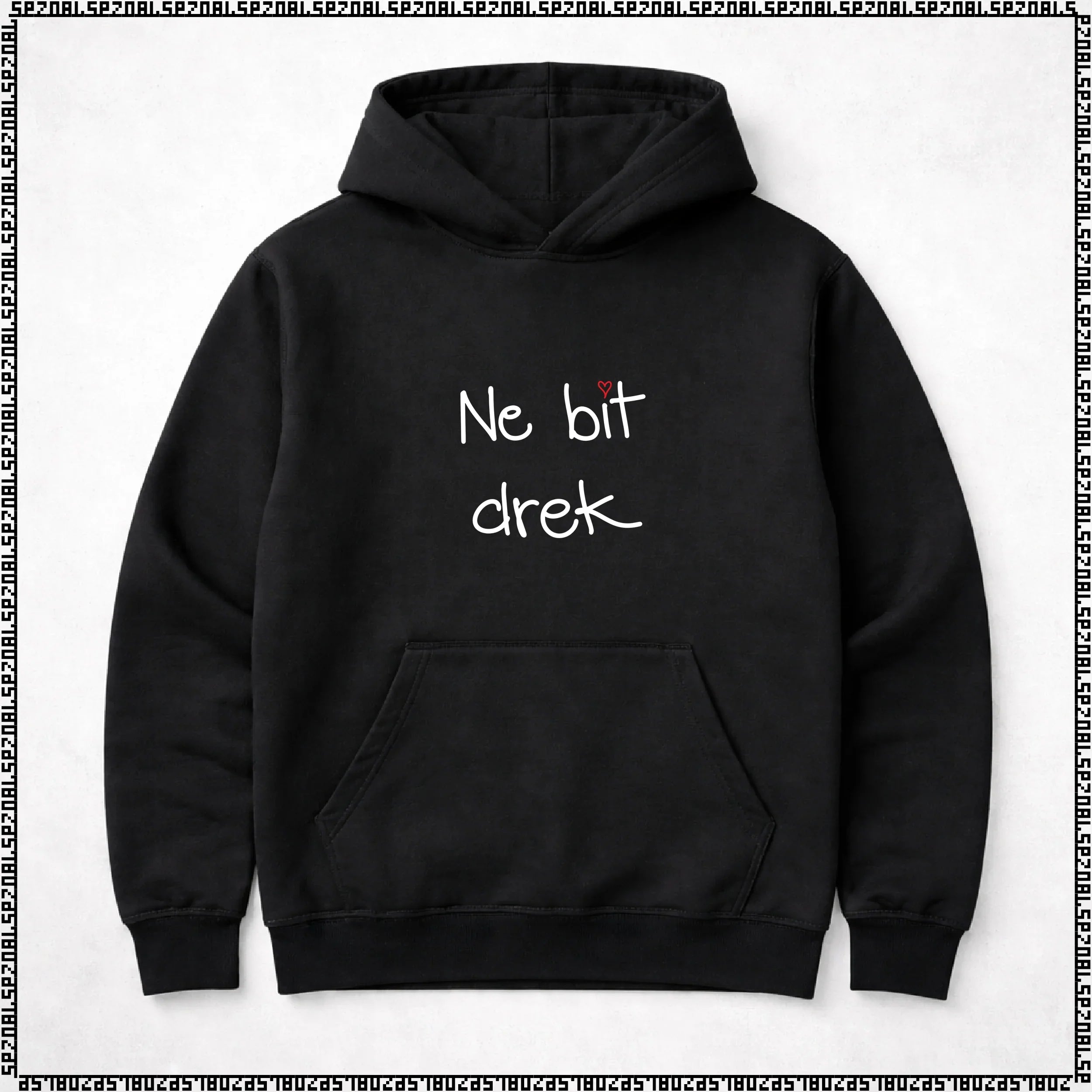 pulover s kapuco "ne bit drek"