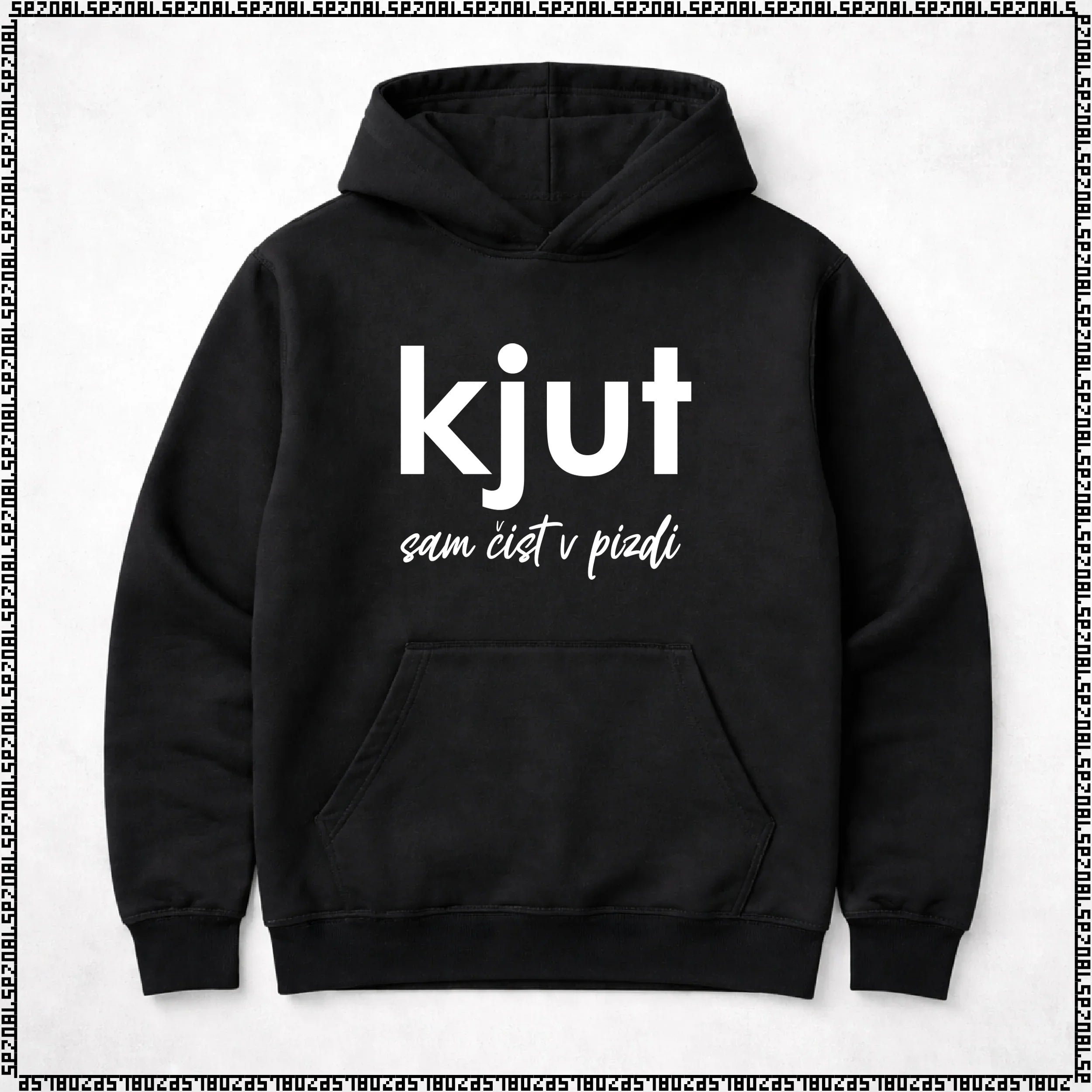 pulover s kapuco "kjut sam čist v pizdi"