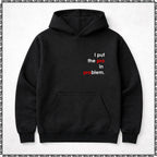 pulover s kapuco "I put the pro in problem"
