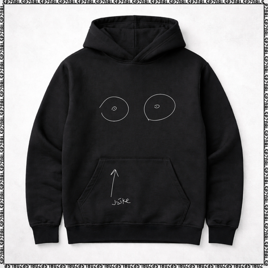 pulover s kapuco "joške"