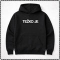 pulover s kapuco "težko je"