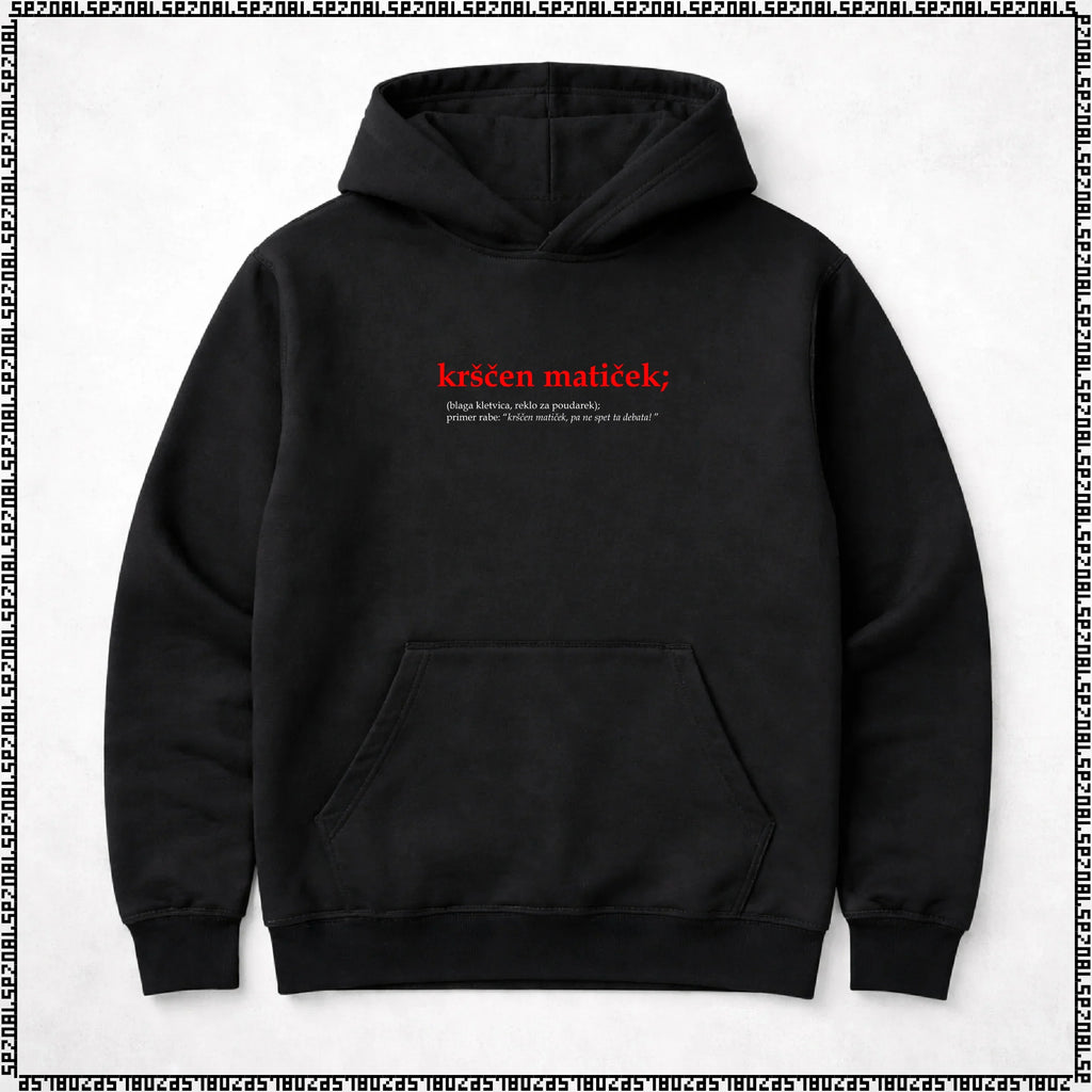 pulover s kapuco "krščen matiček"