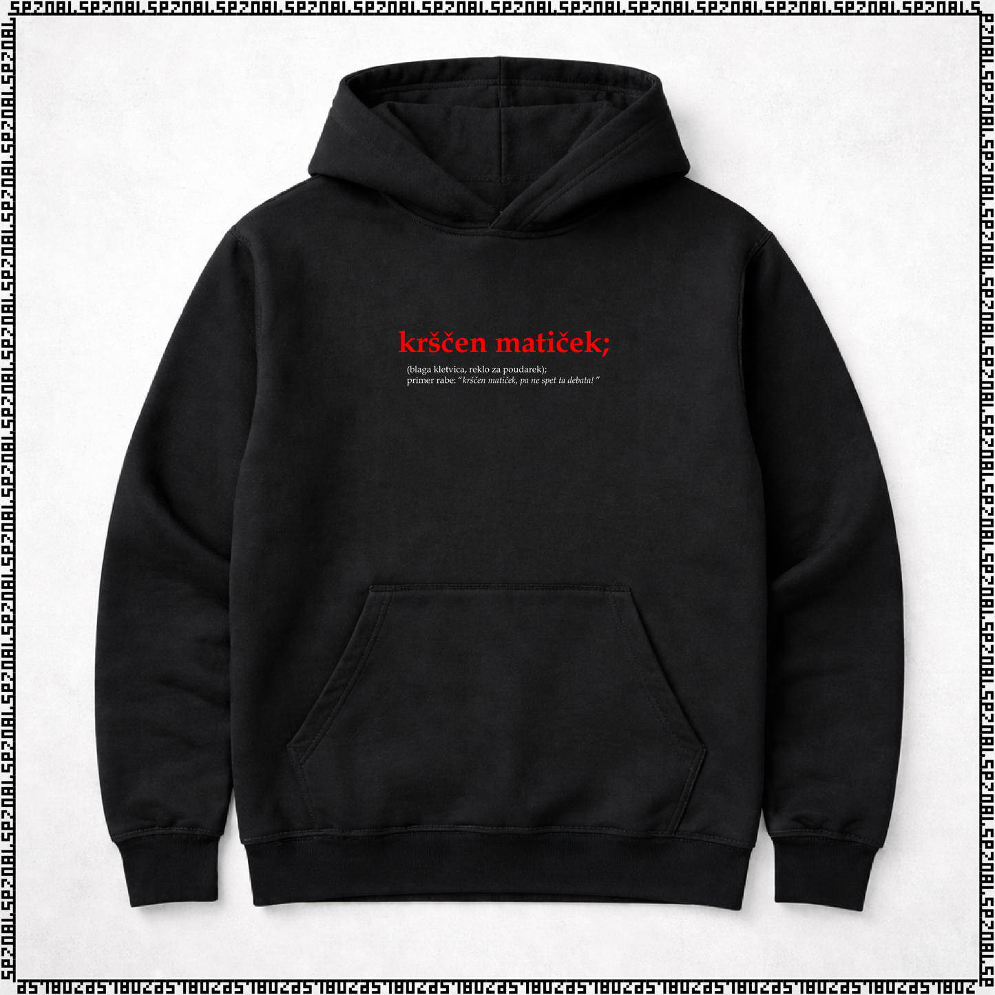 pulover s kapuco "krščen matiček"