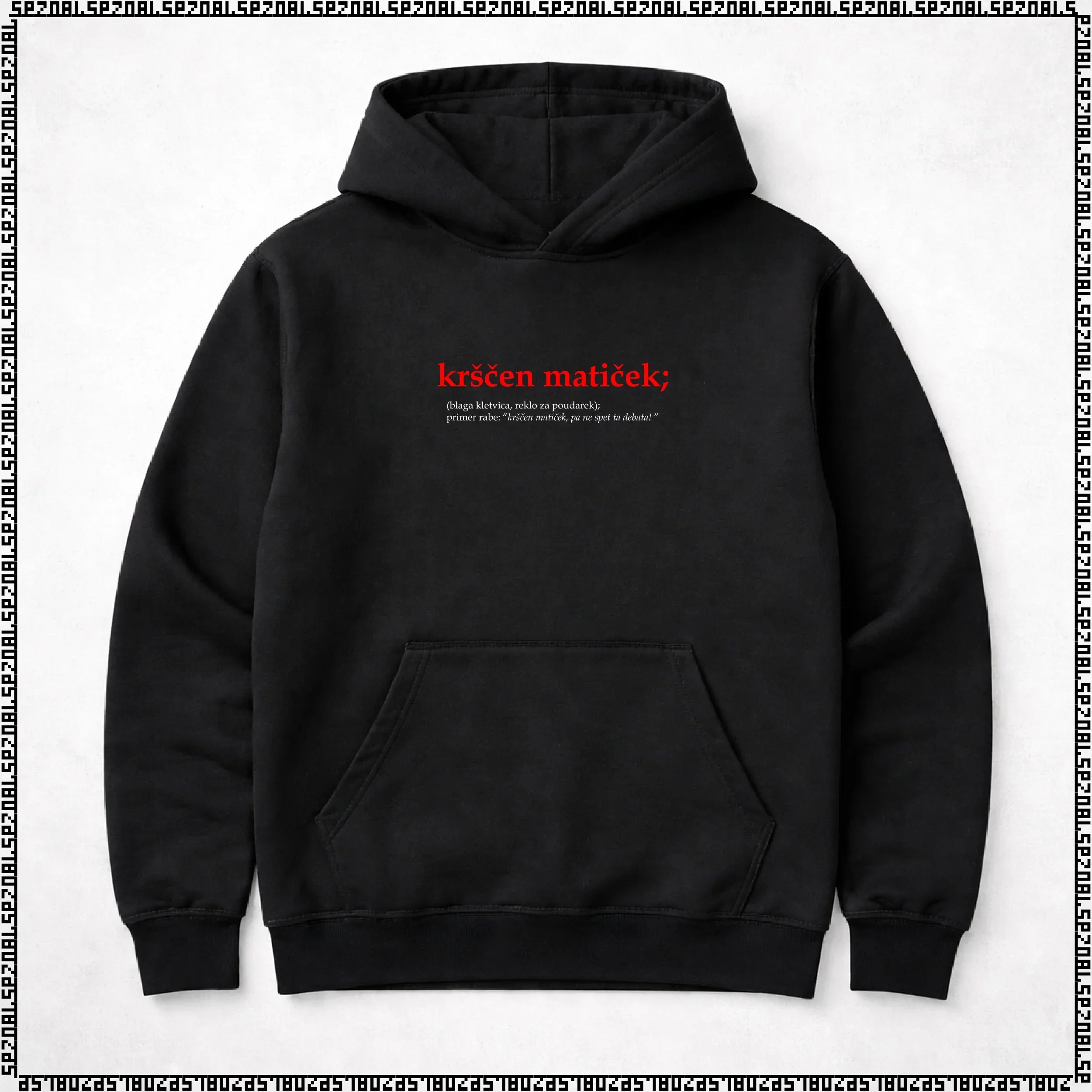 pulover s kapuco "krščen matiček"