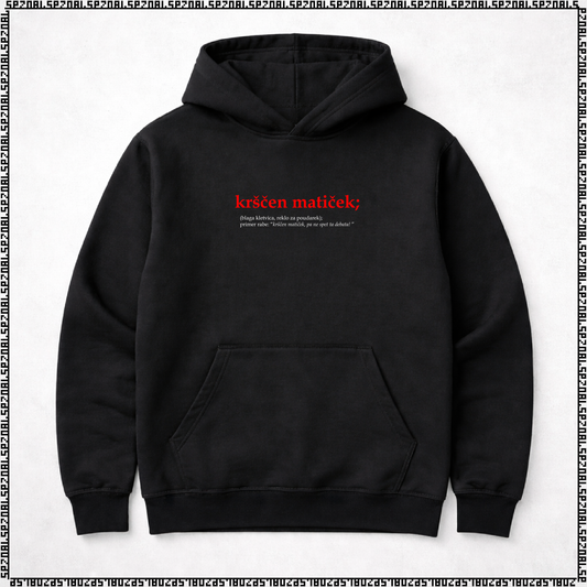 pulover s kapuco "krščen matiček"