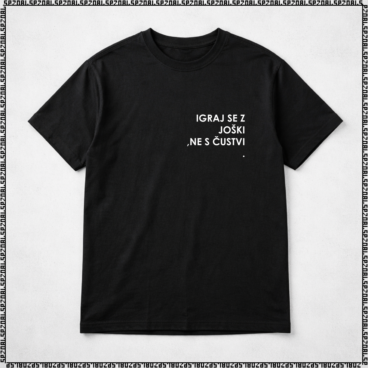 majica "igraj se z joški, ne s čustvi"