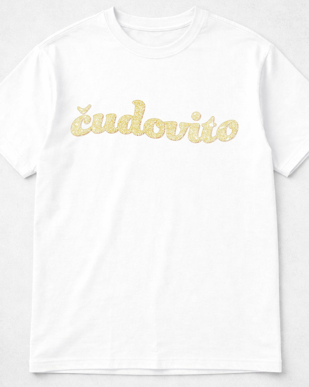 majica "čudovito" - mockup bel