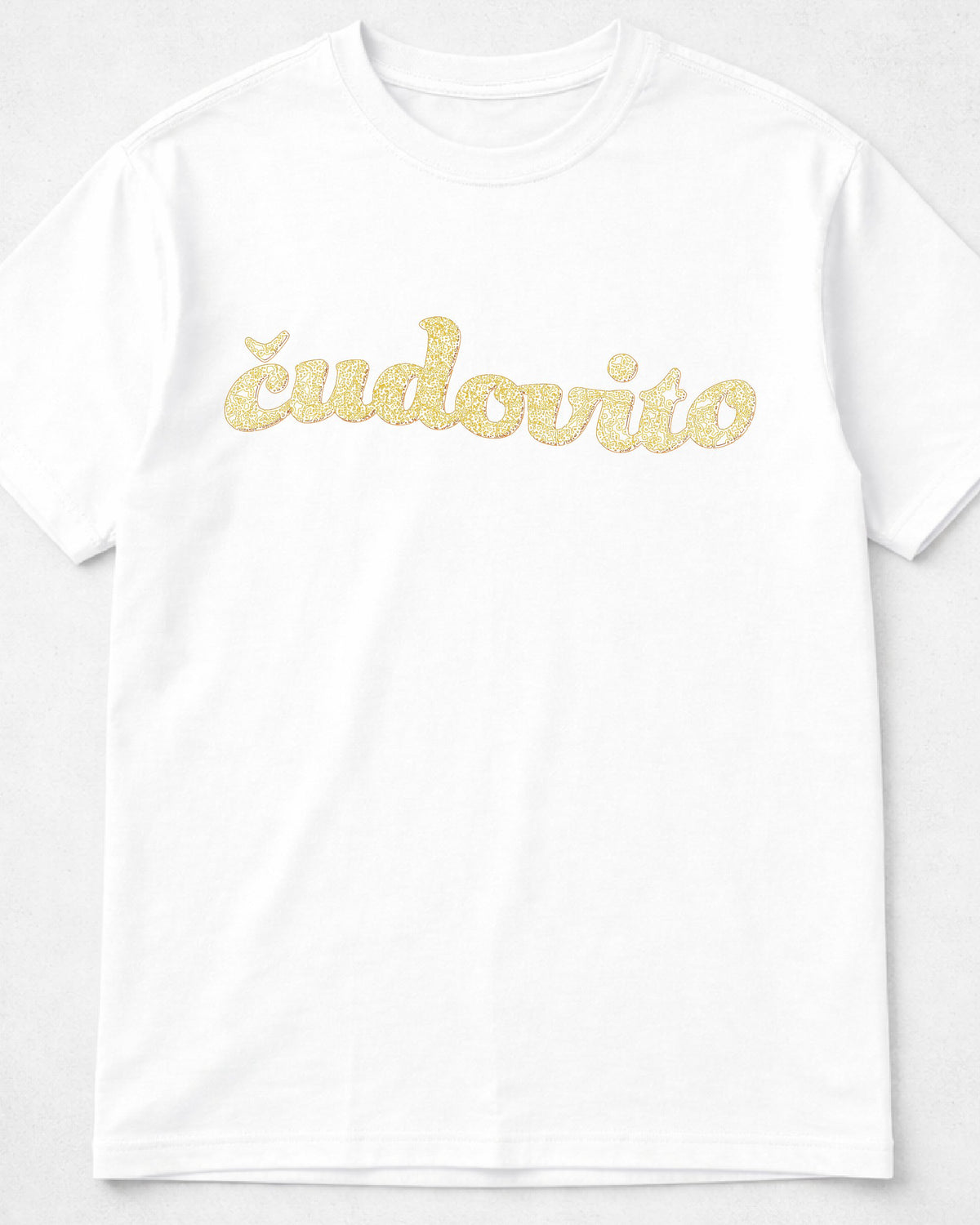 majica "čudovito" - mockup bel