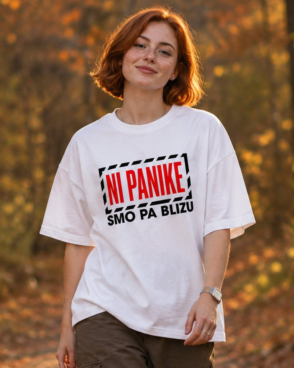 majica "ni panike" - celopostavna