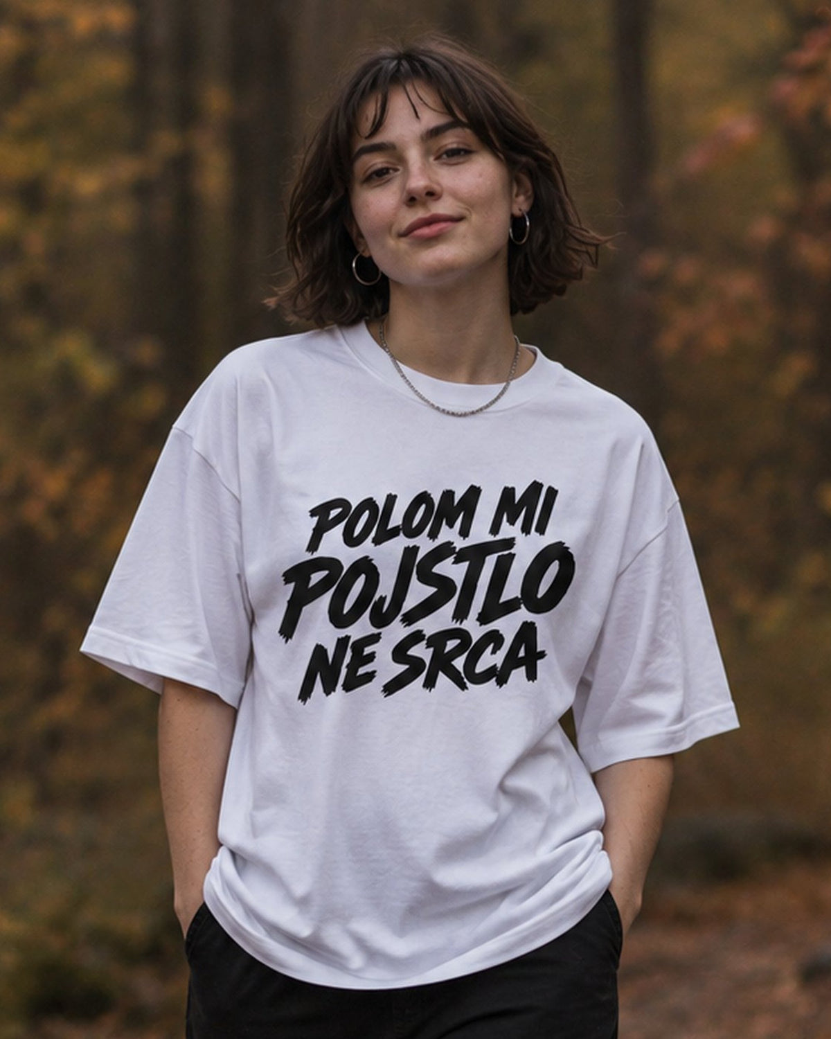 majica "polom mi pojstlo ne srca" - naslovna bela