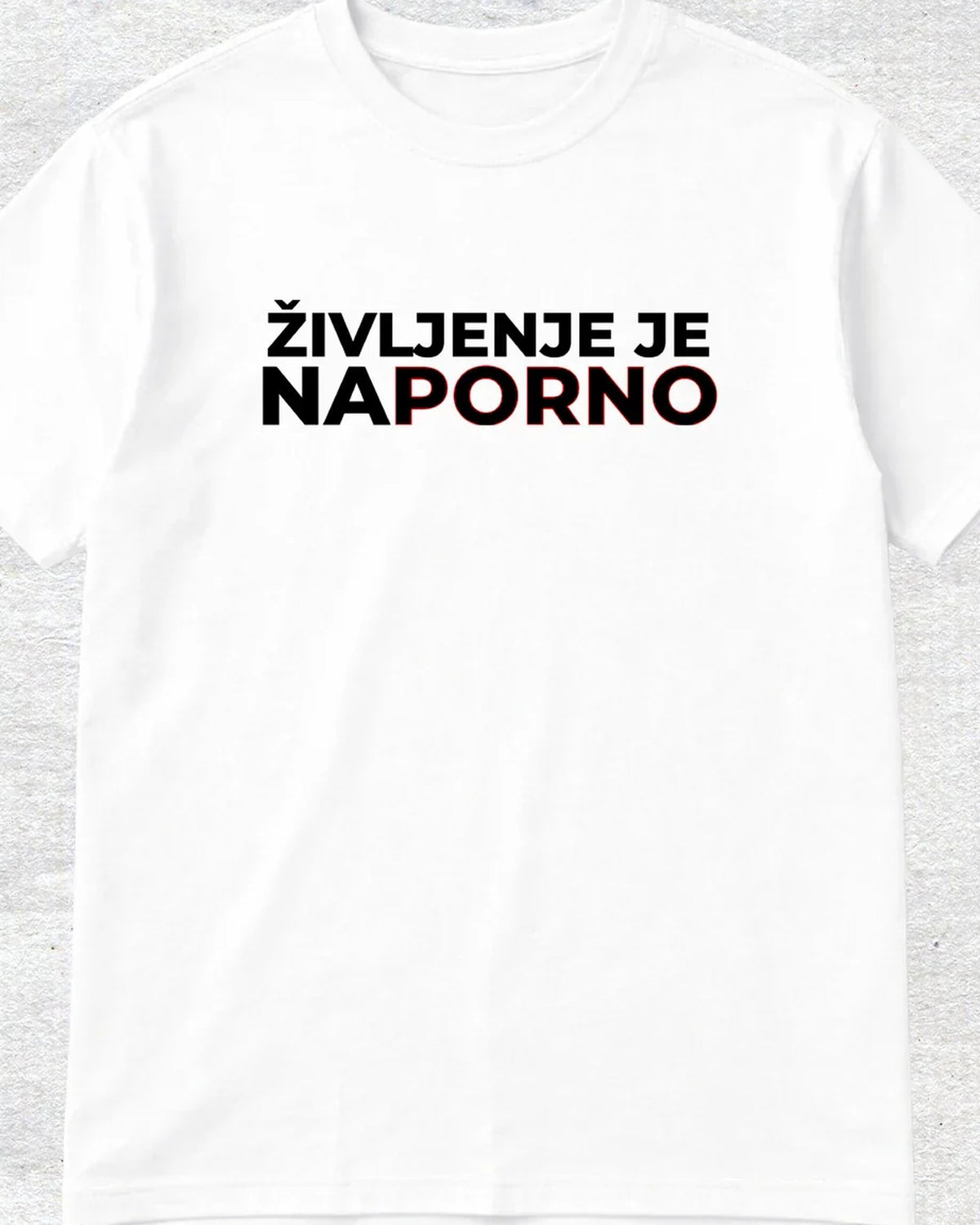 majica "življenje je na porno"