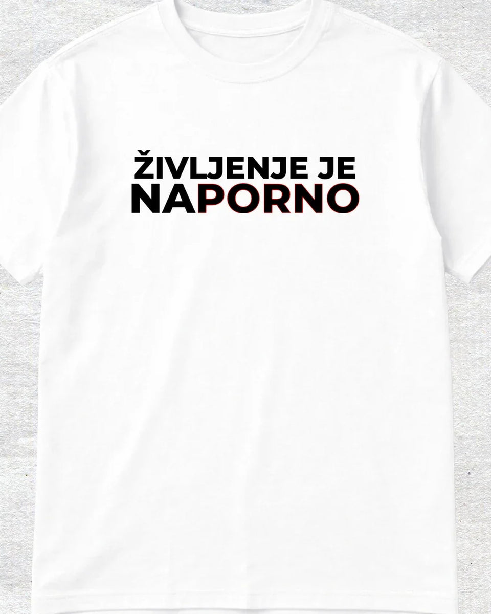 majica "življenje je na porno"