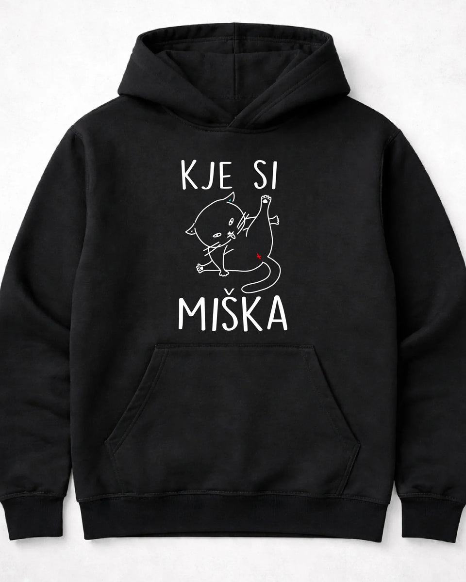 pulover s kapuco "kje si miška"