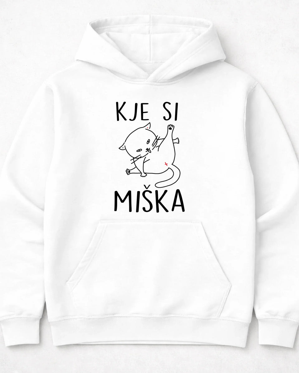 pulover s kapuco "kje si miška"