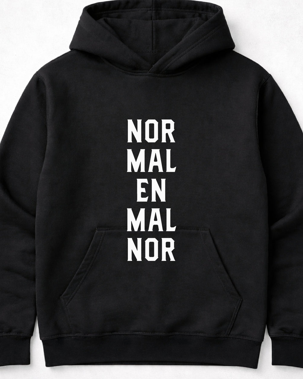 pulover s kapuco "normalen" - mockup črn
