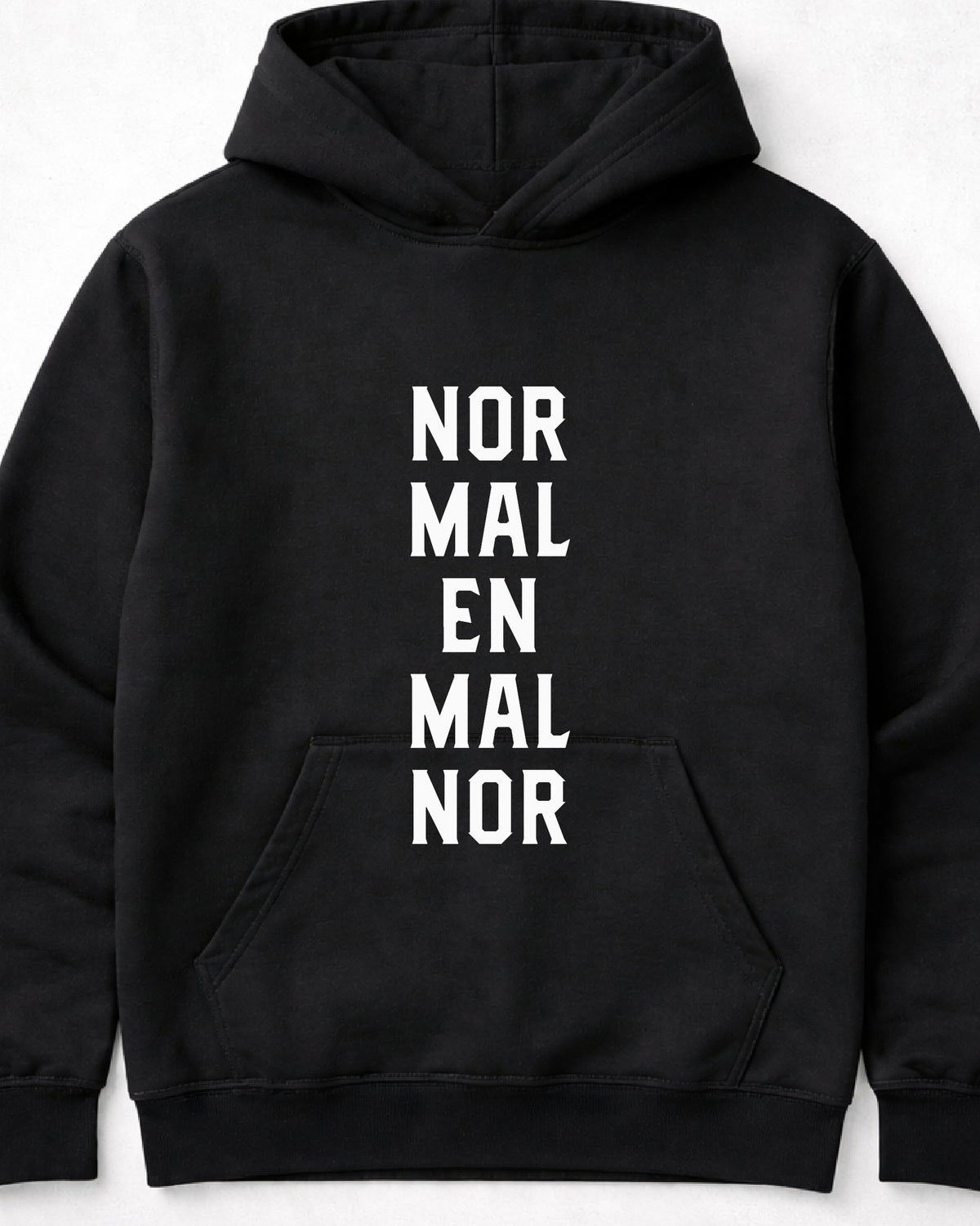 pulover s kapuco "normalen" - mockup črn