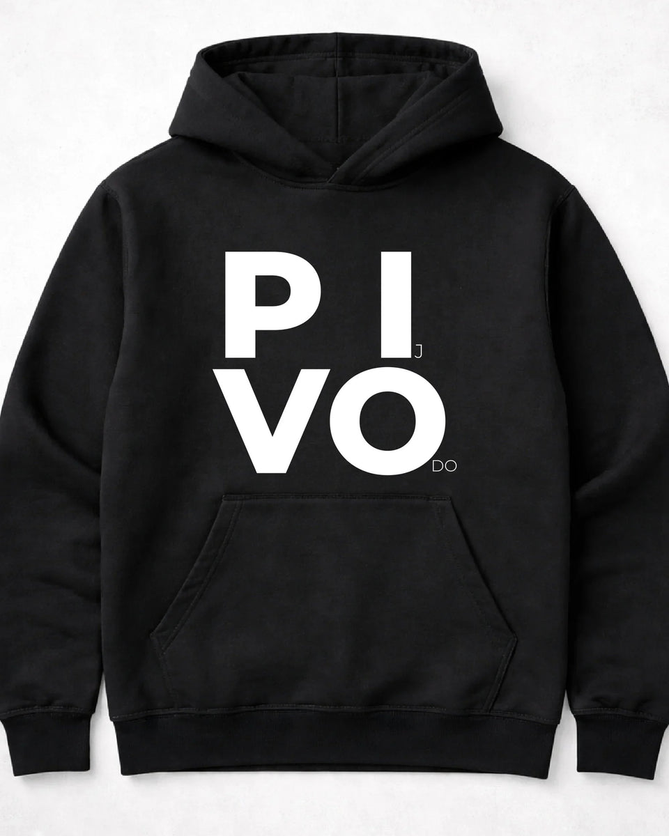 pulover s kapuco "pij vodo"